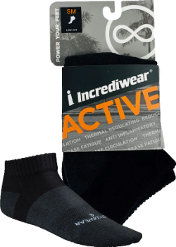 Active Socks (Low Cut, Black, SM) - 1 Pair