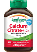 Calcium Citrate With Vitamin D - 120 Caplets - Jamieson