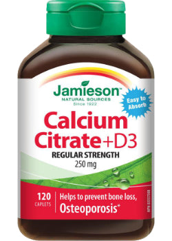 Calcium Citrate With Vitamin D - 120 Caplets - Jamieson