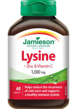 Lysine + Zinc & Vitamin C 1,000mg - 60 Caps