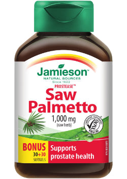 Saw Palmetto 1,000mg - 30 + 30 Softgels BONUS