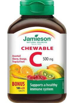 Vitamin C Chewable 500mg (Mixed Fruit) - 120 Tabs