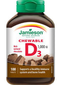 Vitamin D Chewable 1,000iu (Chocolate) - 100 Chew Tabs