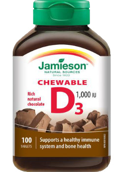Vitamin D Chewable 1,000iu (Chocolate) - 100 Chew Tabs