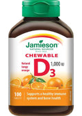 Vitamin D Chewable 1,000iu (Tangy Orange) - 100 + 100 Chew Tabs Free!