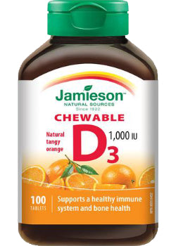 Vitamin D Chewable 1,000iu (Tangy Orange) - 100 + 100 Chew Tabs Free!