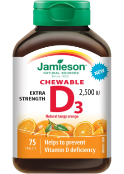 Extra Strength D3 2,500iu (Tangy Orange) - 75 Chew Tabs
