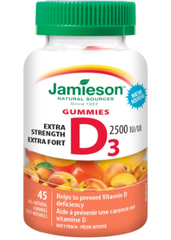 Extra Strength D3 2,500iu (Juicy Peach) - 45 Gummies