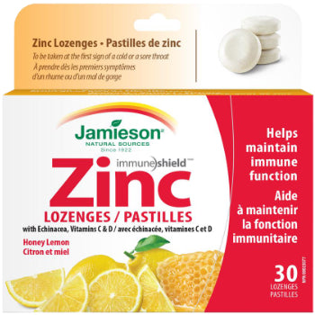 Zinc With Echinacea Vitamin C And Vitamin D (Honey Lemon) - 30 Lozenges
