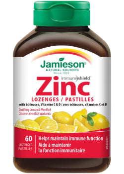 Zinc With Echinacea Vitamin C And Vitamin D (Lemon) - 60 Lozenges