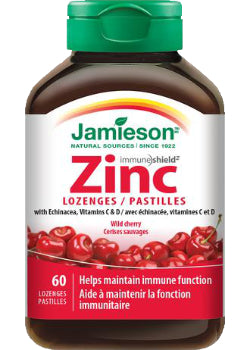 Zinc With Echinacea Vitamin C And Vitamin D (Wild Cherry) - 60 Lozenges