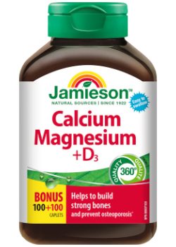 Calcium Magnesium + D3 - 100 + 100 Caps BONUS SIZE