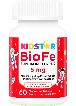 BioFe Pure Iron Chewable 5mg (Sweet Blast) - 60 Chew Tabs