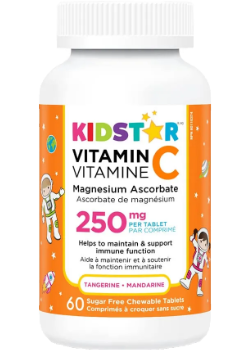 Vitamin C Magnesium Ascorbate 250mg (Tangerine) - 60 Chew Tabs