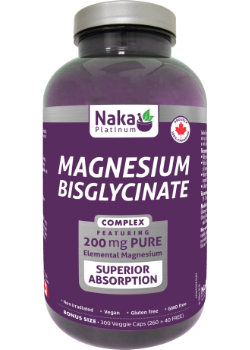 Magnesium Bisglycinate Complex 200mg - 300 V-Caps + BONUS