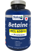 Betaine HCL 650mg + Protease - 150 V-Caps