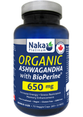 Organic Ashwagandha With BioPerine 650mg - 75 V-Caps