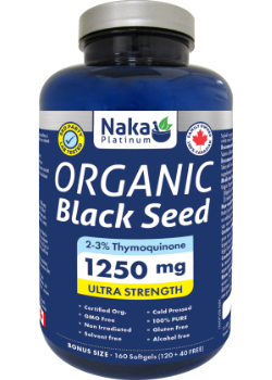Platinum Organic Black Seed 1,250mg Ultra Strength - 160 Softgels