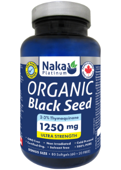 Platinum Organic Black Seed 1,250mg Ultra Strength - 80 Softgels