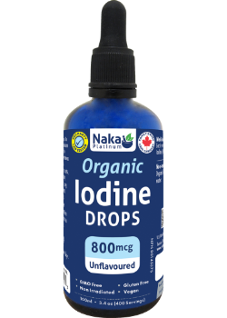 Organic Iodine Drops 800mcg - 100ml + BONUS