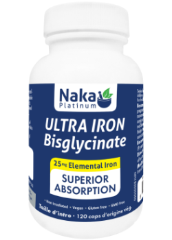 Ultra Iron Bisglycinate 25mg Elemental Iron - 120 V-Caps