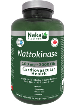 Nattokinase 100mg - 150 DR V-Caps + BONUS
