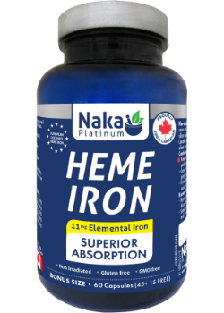 Heme Iron (Bovine Source) - 45 + 15 Caps BONUS