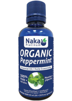 100% Pure Peppermint Essential Oil (Organic) - 50ml + BONUS