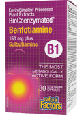 BioCoenzymated Vitamin B-1 Benfotiamine 150mg Plus Sulbutiamine - 30 V-Caps