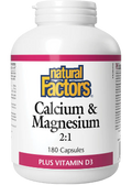 Calcium & Magnesium 2:1 Plus Vitamin D3 - 180 Caps