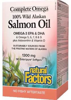 CompleteOmega Salmon Oil 1300mg - 90 Clear Enteric Softgels