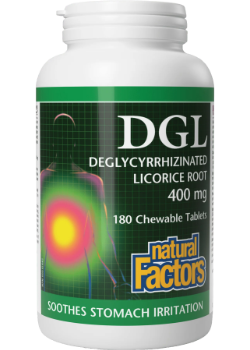 DGL (Deglycyrrhizinated Licorice Root) - 180 + 90 Chew Tabs FREE