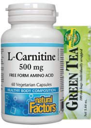 L-Carnitine (Free Form) 500mg - 60 V-Caps + BONUS