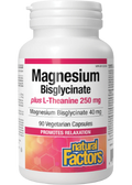 Magnesium Bisglycinate 40mg Plus L-Theanine 250mg - 90 V-Caps