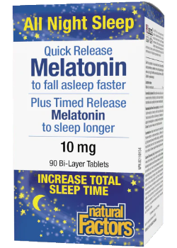 Melatonin Quick Release + Timed Release 10mg - 90 Bi-Layer Tabs + BONUS