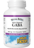 Stress-Relax 100% Natural Gaba 100mg (Tropical Fruit) - 60 Chew Tabs