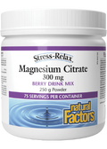 Stress-Relax Magnesium Citrate Powder 300mg (Berry) - 250g