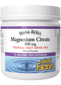 Stress-Relax Magnesium Citrate Powder 300mg (Tropical) - 250g + BONUS