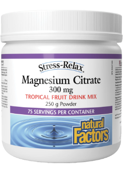 Stress-Relax Magnesium Citrate Powder 300mg (Tropical) - 250g + BONUS