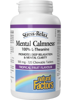 Stress-Relax Mental Calmness - 120 Chew Tabs + BONUS