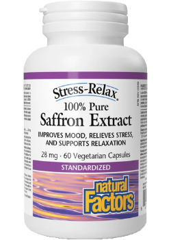 Stress-Relax Saffron Extract (100% Pure) 28mg - 60 V-Caps