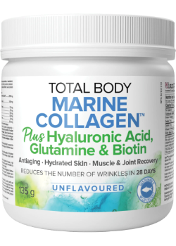 Total Body Marine Collagen With Hyaluronic Acid Glutamine & Biotin (Unflavoured) - 135g + BONUS