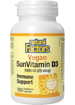 Vegan SunVitamin D3 1,000iu - 180 V-Caps