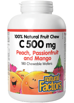 Vitamin C 500mg (Peach/Passion Fruit/Mango) Chewables - 180 Wafers