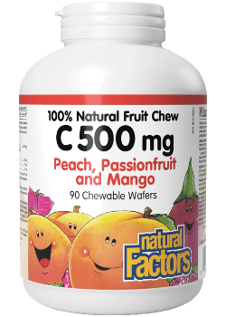 Vitamin C 500mg (Peach/Passion Fruit/Mango) Chewables - 90 Wafers