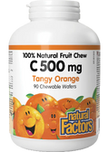 Vitamin C 500mg (Tangy Orange) Chewables - 90 + 90 Wafers FREE