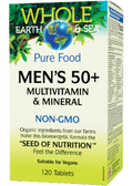 Whole Earth & Sea Pure Food Men's 50+ Multivitamin & Mineral - 120 Tabs + BONUS