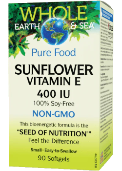 Whole Earth & Sea Pure Food Sunflower Vitamin E 400iu - 90 Softgels
