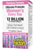 Women's Every Day Probiotic With Cranberry Extract - 120 Caps + BONUS