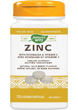Zinc With Echinacea & Vitamin C (Wild Berry) - 120 Lozenges